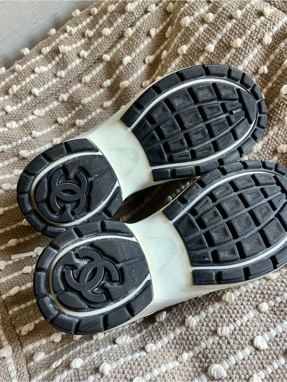 CHANEL Purple, Gray and White Suede with mess Lifestyle  Sneakers Size 6